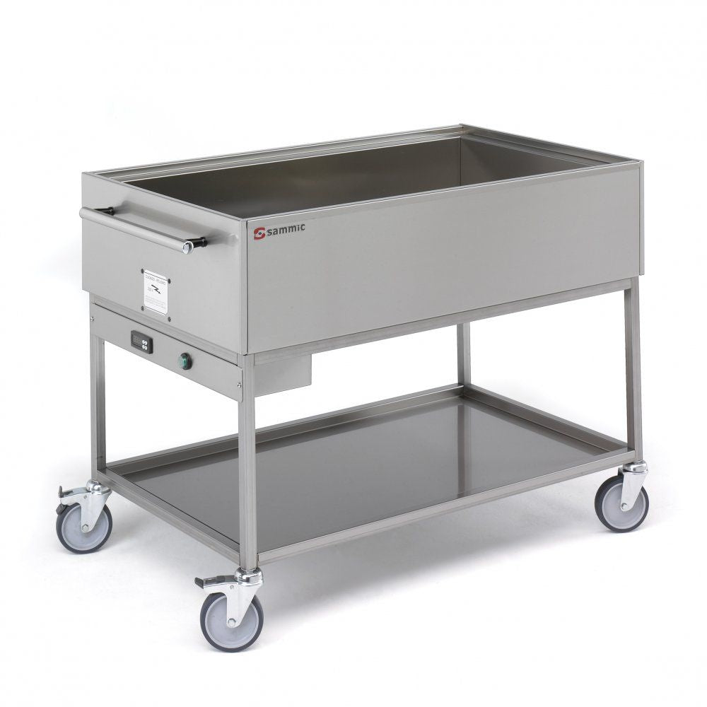 Baño María sobre carro Sammic BMC-411 | Capacidad 4 GN 1/1 | 1500 x 640 x 900 mm