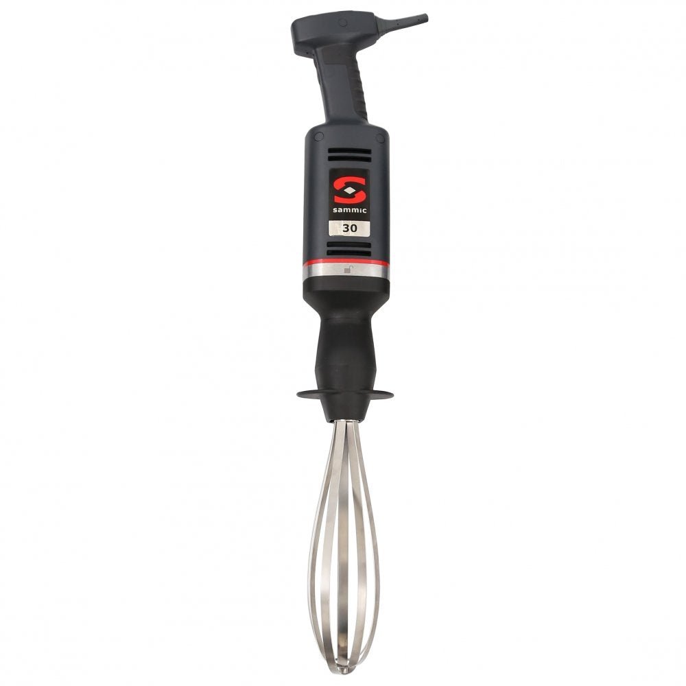 Batidor de mano profesional Sammic B-30 con varillas batidoras de acero inoxidable, diseñado para hostelería y cocinas profesionales de alto rendimiento.