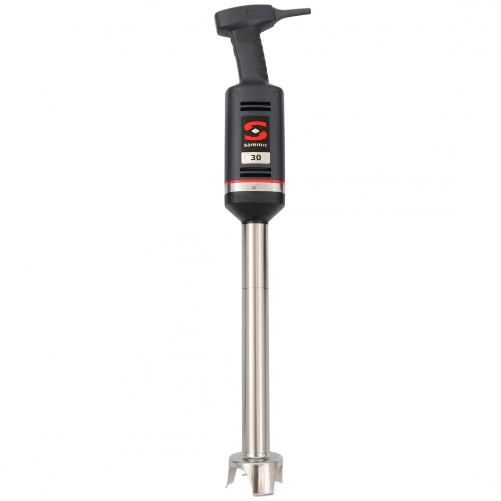 Batidor de mano profesional Sammic XM-33 con brazo triturador de acero inoxidable, ideal para hostelería y cocinas profesionales de alto rendimiento.