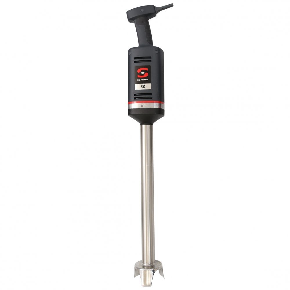 Batidor de mano profesional Sammic XM-52 con brazo triturador de acero inoxidable, ideal para cocinas profesionales y hostelería.